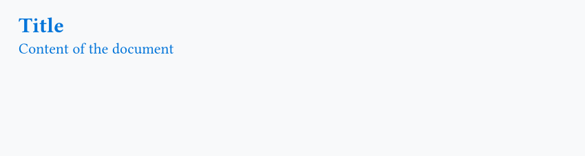 Document with a blue title and blue body text