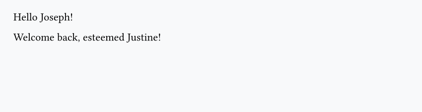 Greeting lines for Joseph and VIP guest Justine