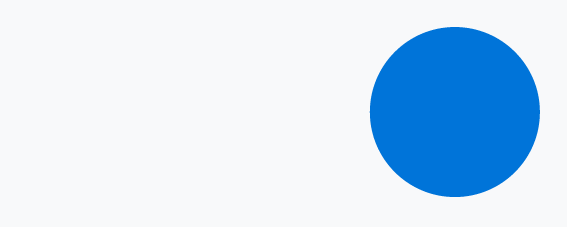 Right-aligned blue circle